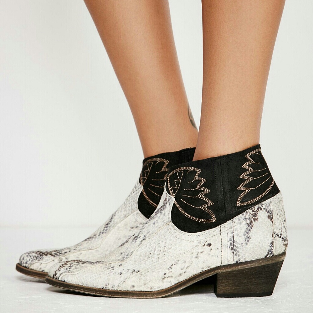Free People 'Dorado' Western Snake Booties